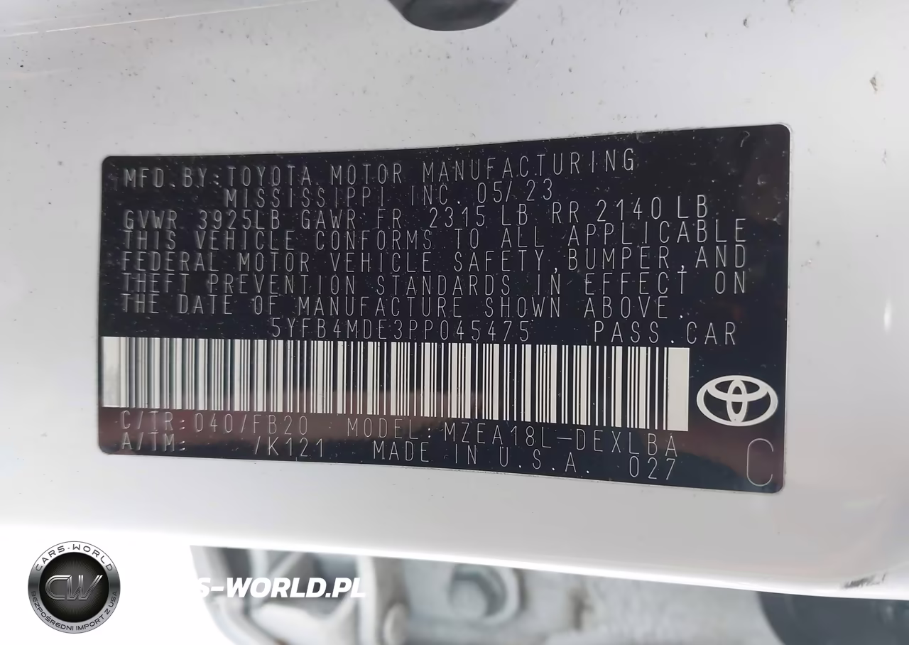 2023 Toyota Corolla Le VIN:5YFB4MDE3PP045475 - 9
