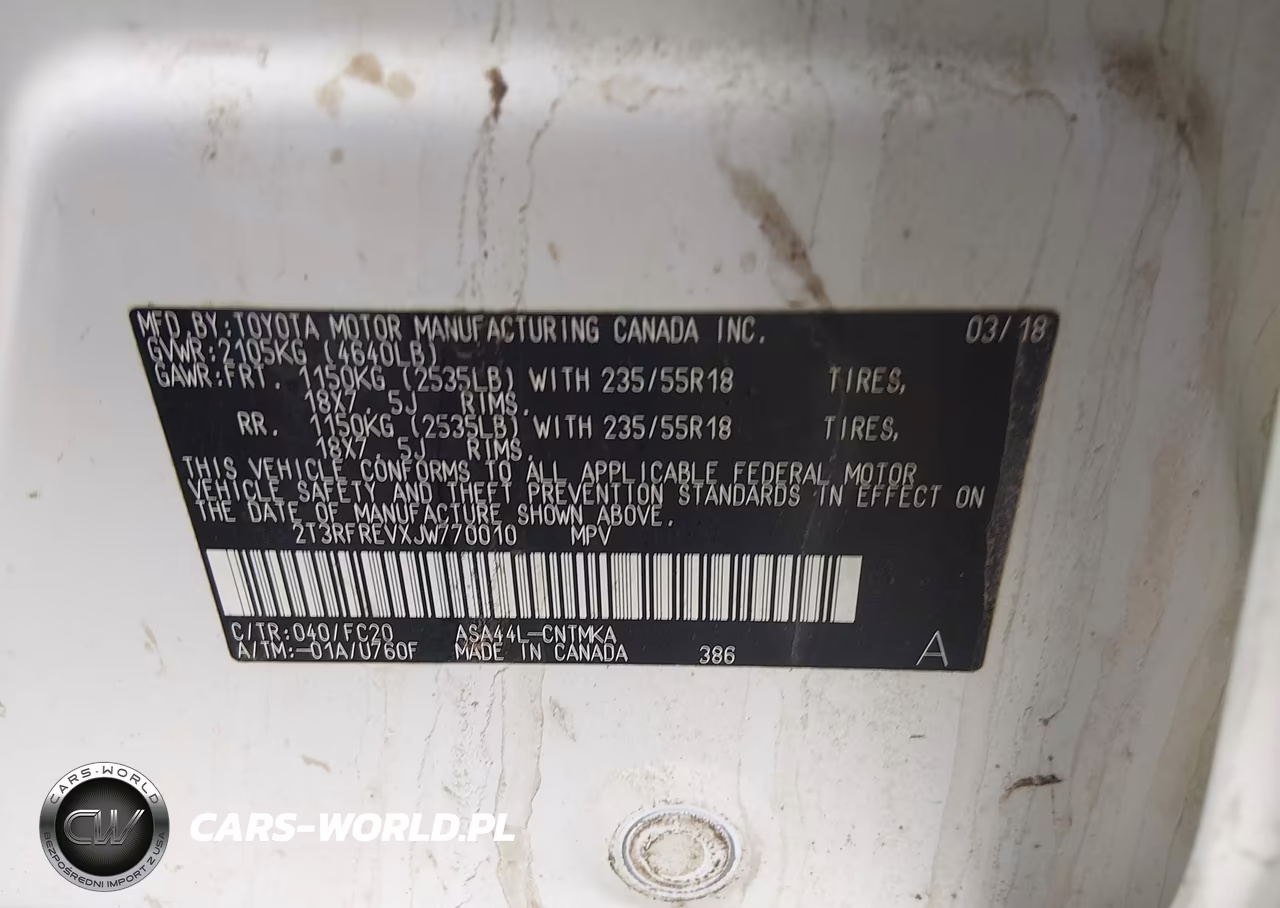 2018 Toyota Rav4 Adventure VIN:2T3RFREVXJW770010 - 9
