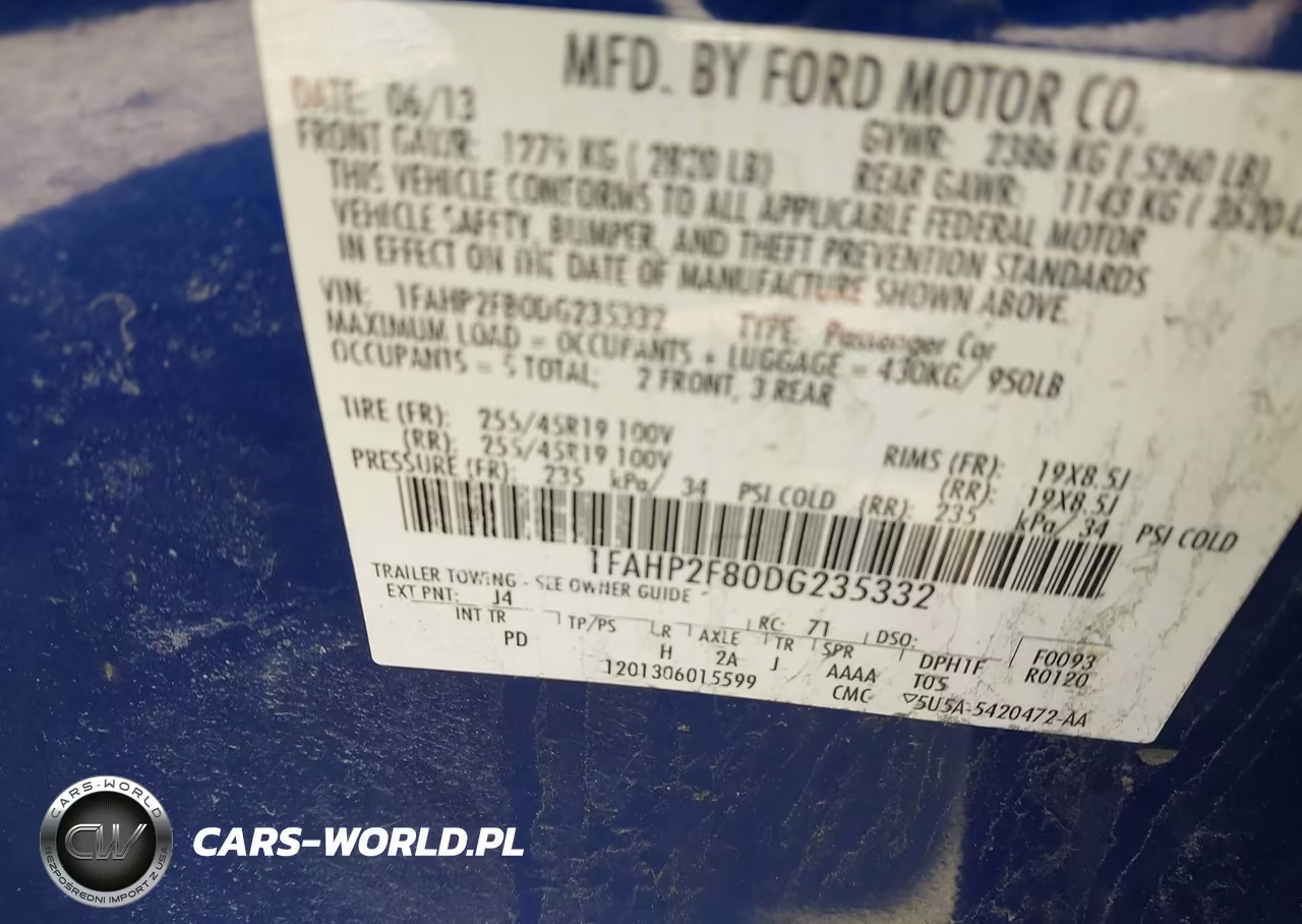 2013 Ford Taurus Limited VIN:1FAHP2F80DG235332 - 9