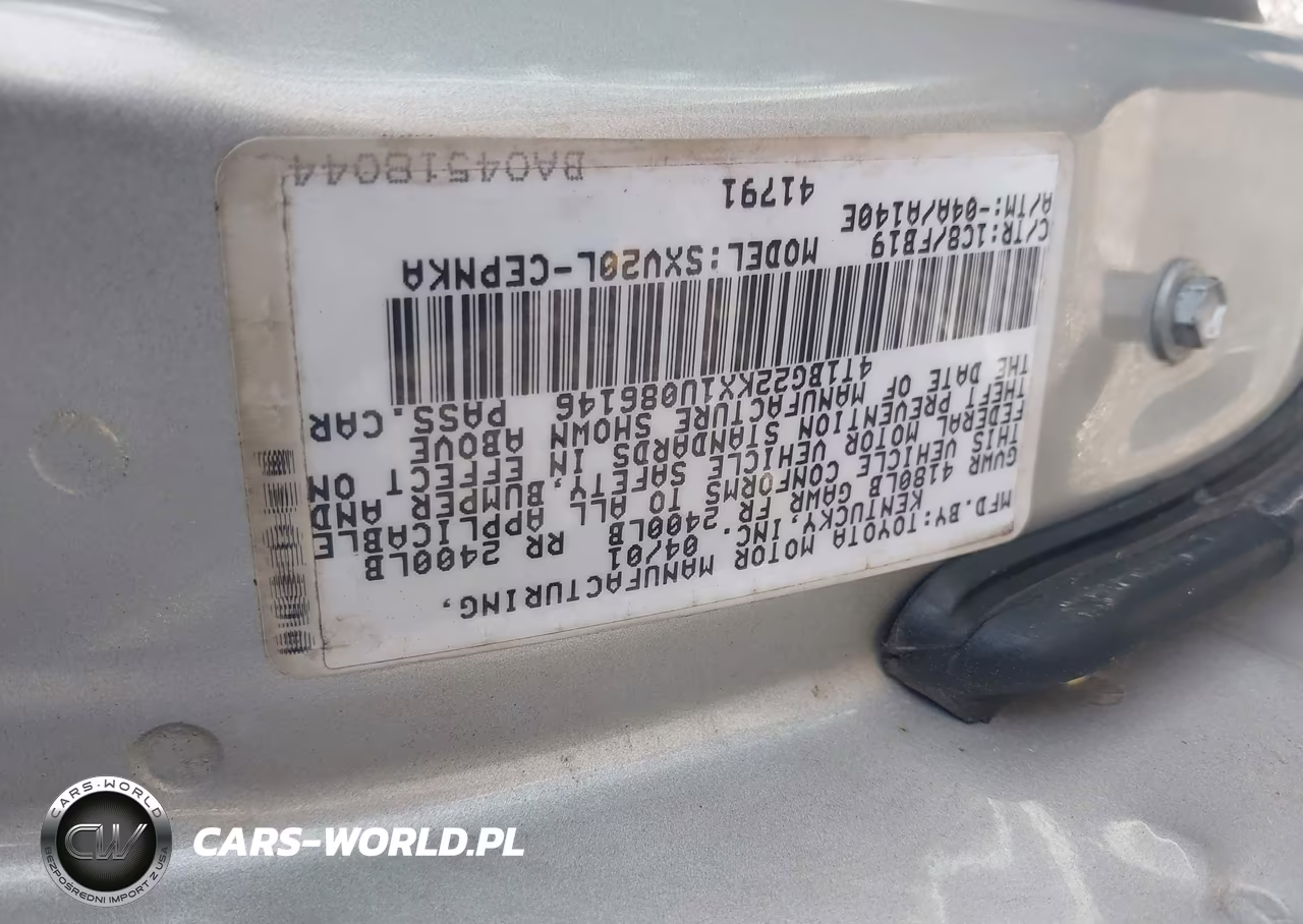 2001 Toyota Camry Le VIN:4T1BG22KX1U086146 - 9