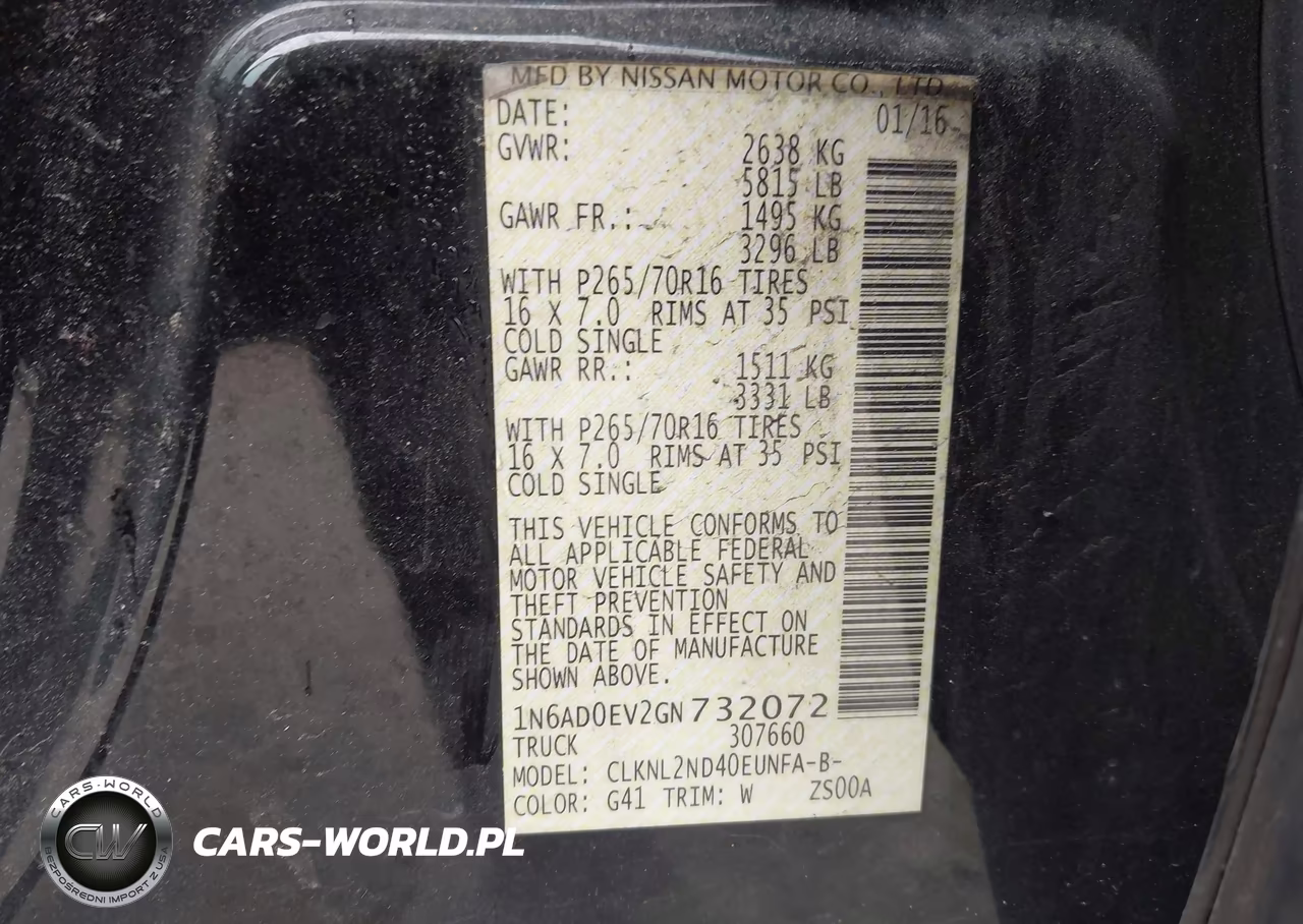2016 Nissan Frontier Sv VIN:1N6AD0EV2GN732072 - 9