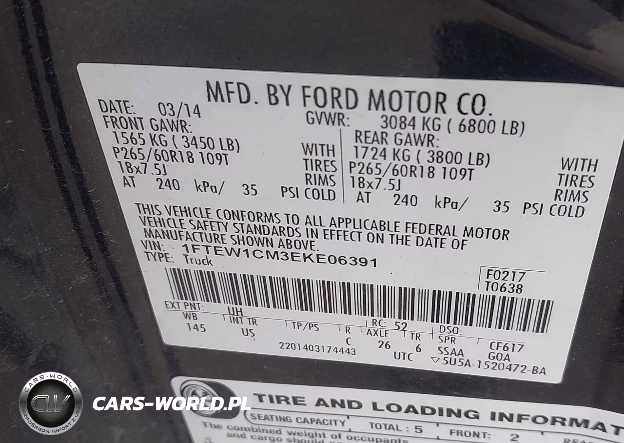 2014 Ford F-150 Stx VIN:1FTEW1CM3EKE06391 - 9