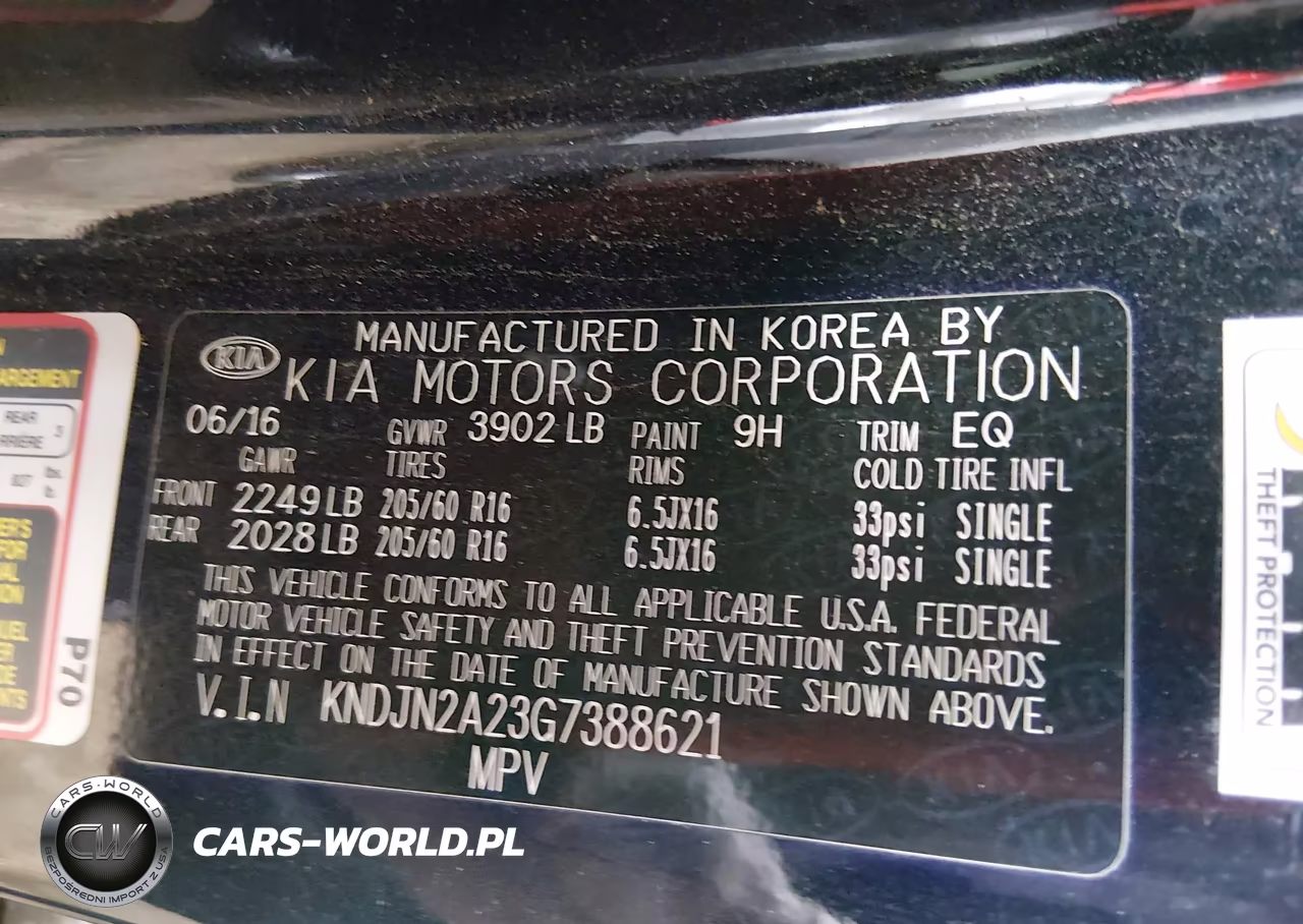 2016 Kia Soul VIN:KNDJN2A23G7388621 - 9