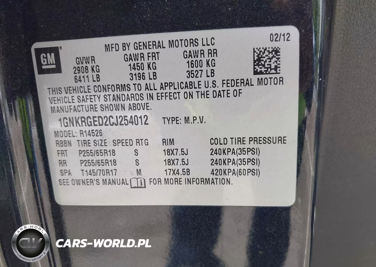 2012 Chevrolet Traverse 1Lt VIN:1GNKRGED2CJ254012 - 9
