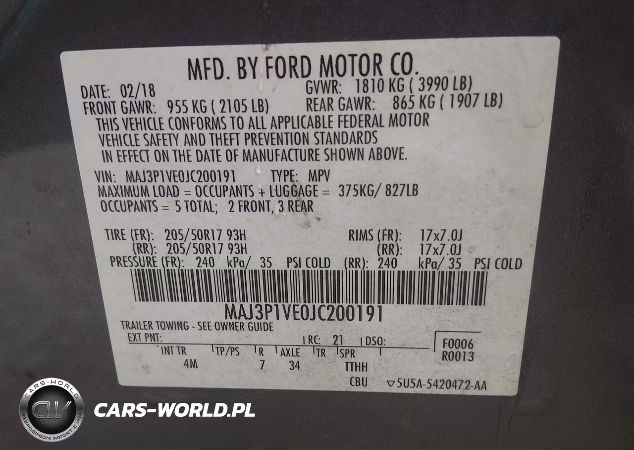 2018 Ford Ecosport Titanium VIN:MAJ3P1VE0JC200191 - 9