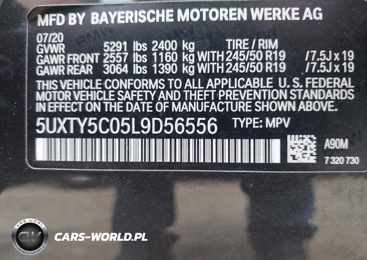 2020 BMW X3 xDrive30I VIN:5UXTY5C05L9D56556 - 9