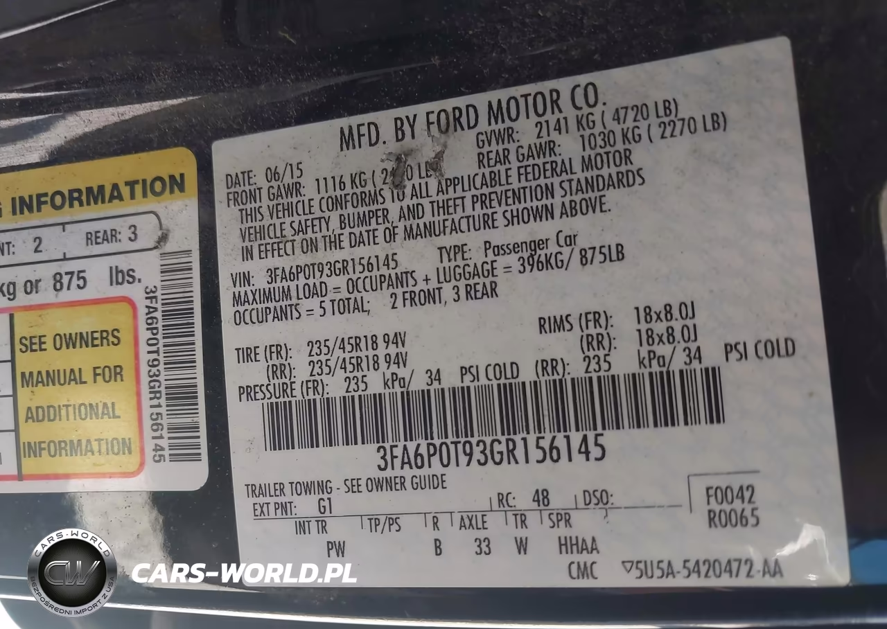 2016 Ford Fusion Se VIN:3FA6P0T93GR156145 - 9