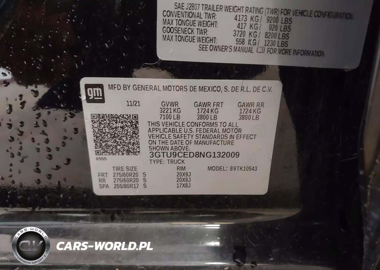2022 GMC Sierra 1500 Limited 4Wd Short Box Elevation VIN:3GTU9CED8NG132009 - 9