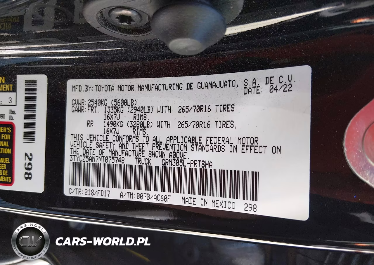 2022 Toyota Tacoma Trd Off Road VIN:3TYCZ5AN7NT075748 - 9