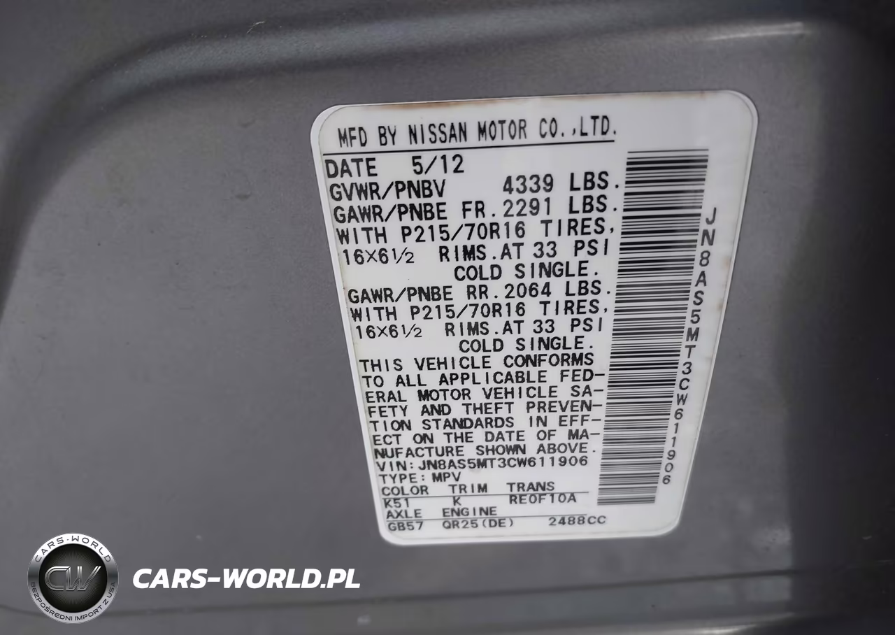 2012 Nissan Rogue S VIN:JN8AS5MT3CW611906 - 9