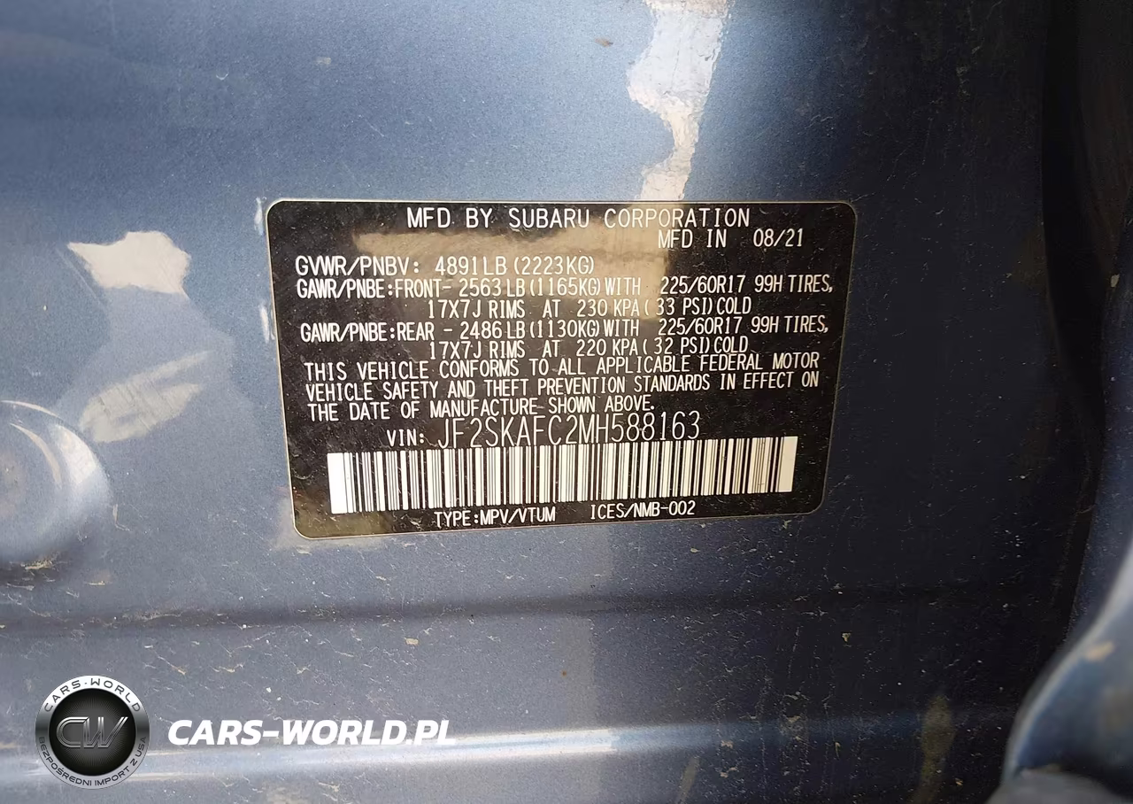 2021 Subaru Forester Premium VIN:JF2SKAFC2MH588163 - 9