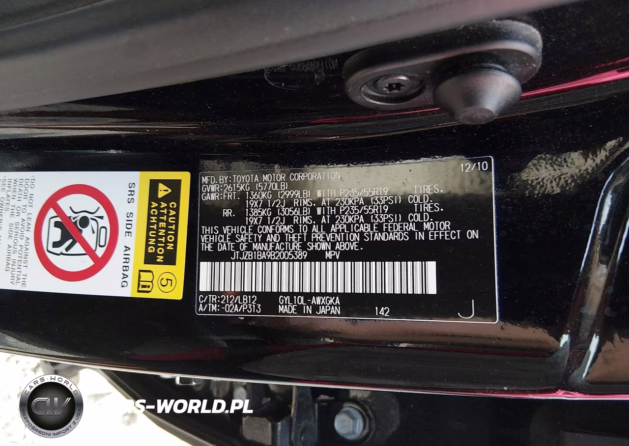 2011 Lexus Rx 450H VIN:JTJZB1BA9B2005389 - 9