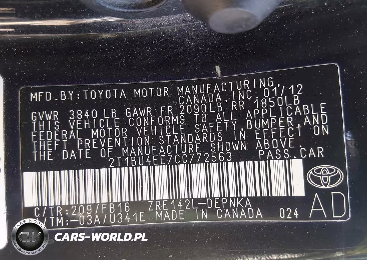 2012 Toyota Corolla Le VIN:2T1BU4EE7CC772563 - 9
