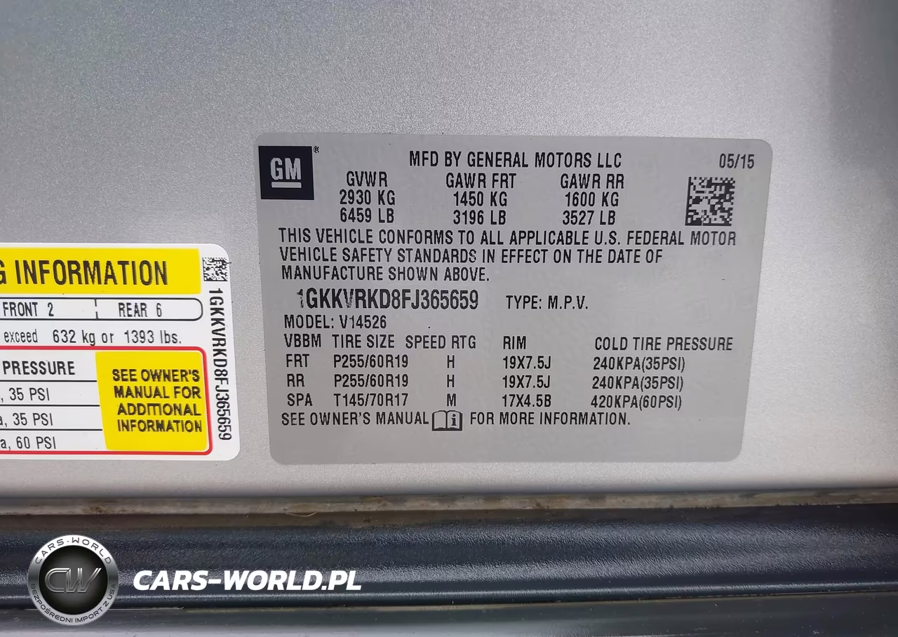 2015 GMC Acadia Slt-1 VIN:1GKKVRKD8FJ365659 - 9