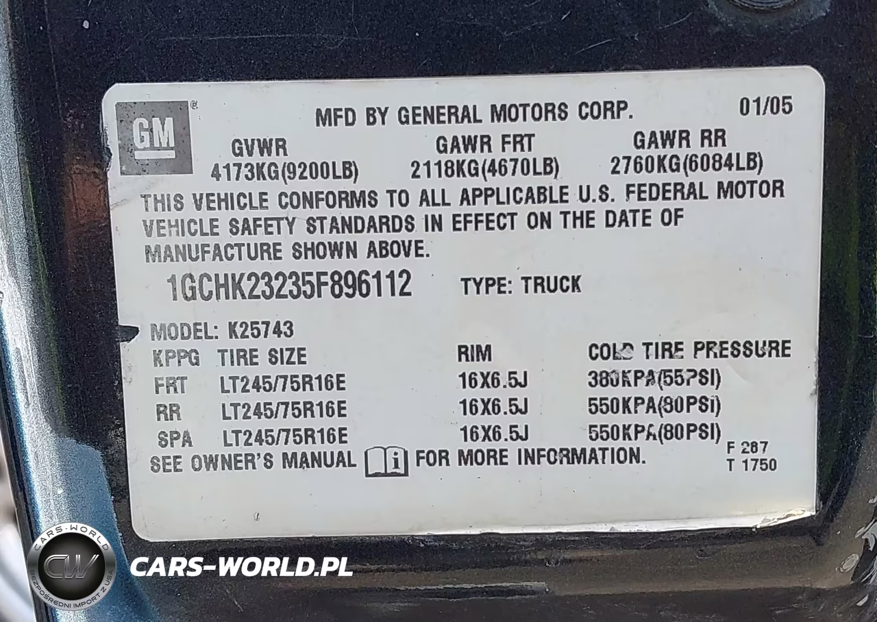 2005 Chevrolet Silverado 2500Hd Ls VIN:1GCHK23235F896112 - 9