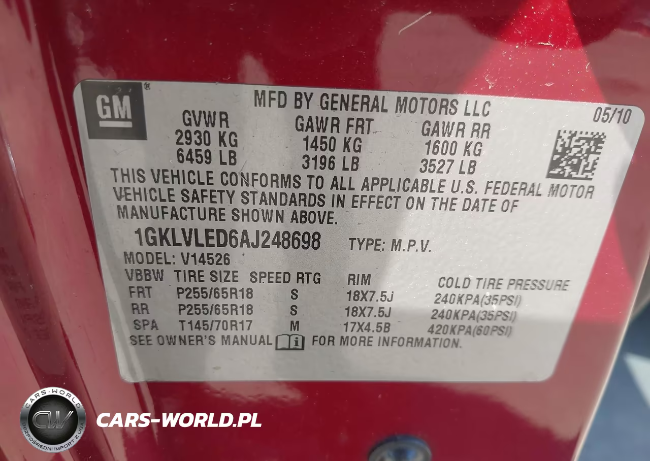 2010 GMC Acadia Sle VIN:1GKLVLED6AJ248698 - 9
