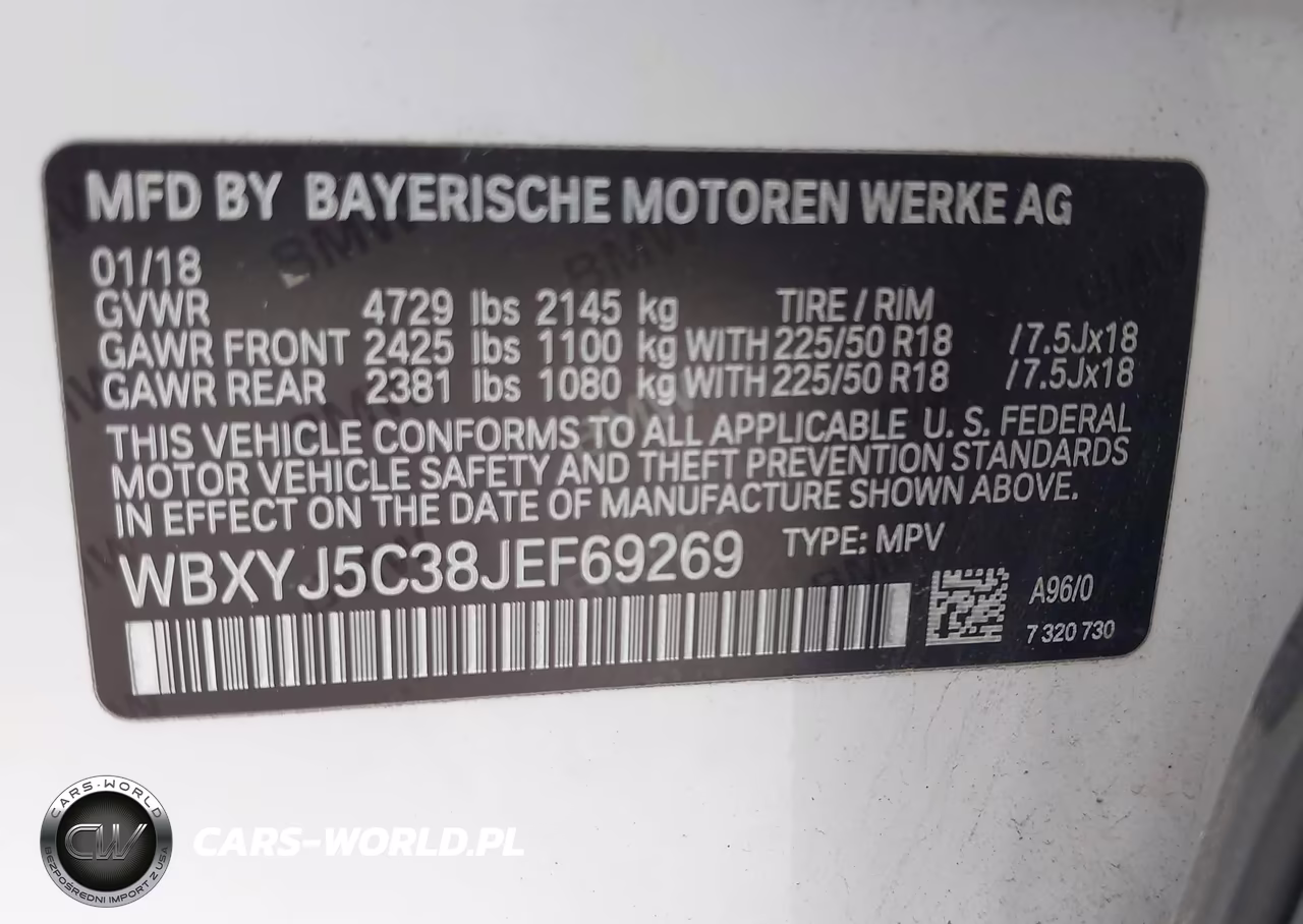2018 BMW X2 xDrive28I VIN:WBXYJ5C38JEF69269 - 9