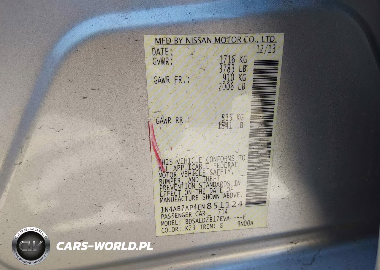 2014 Nissan Sentra Sv VIN:1N4AB7AP4EN851124 - 9