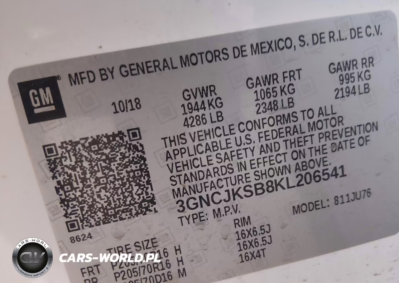 2019 Chevrolet Trax Ls VIN:3GNCJKSB8KL206541 - 9