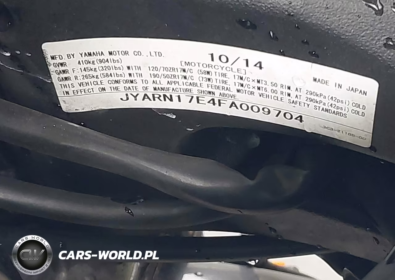 2015 Yamaha Fz1 S VIN:JYARN17E4FA009704 - 10