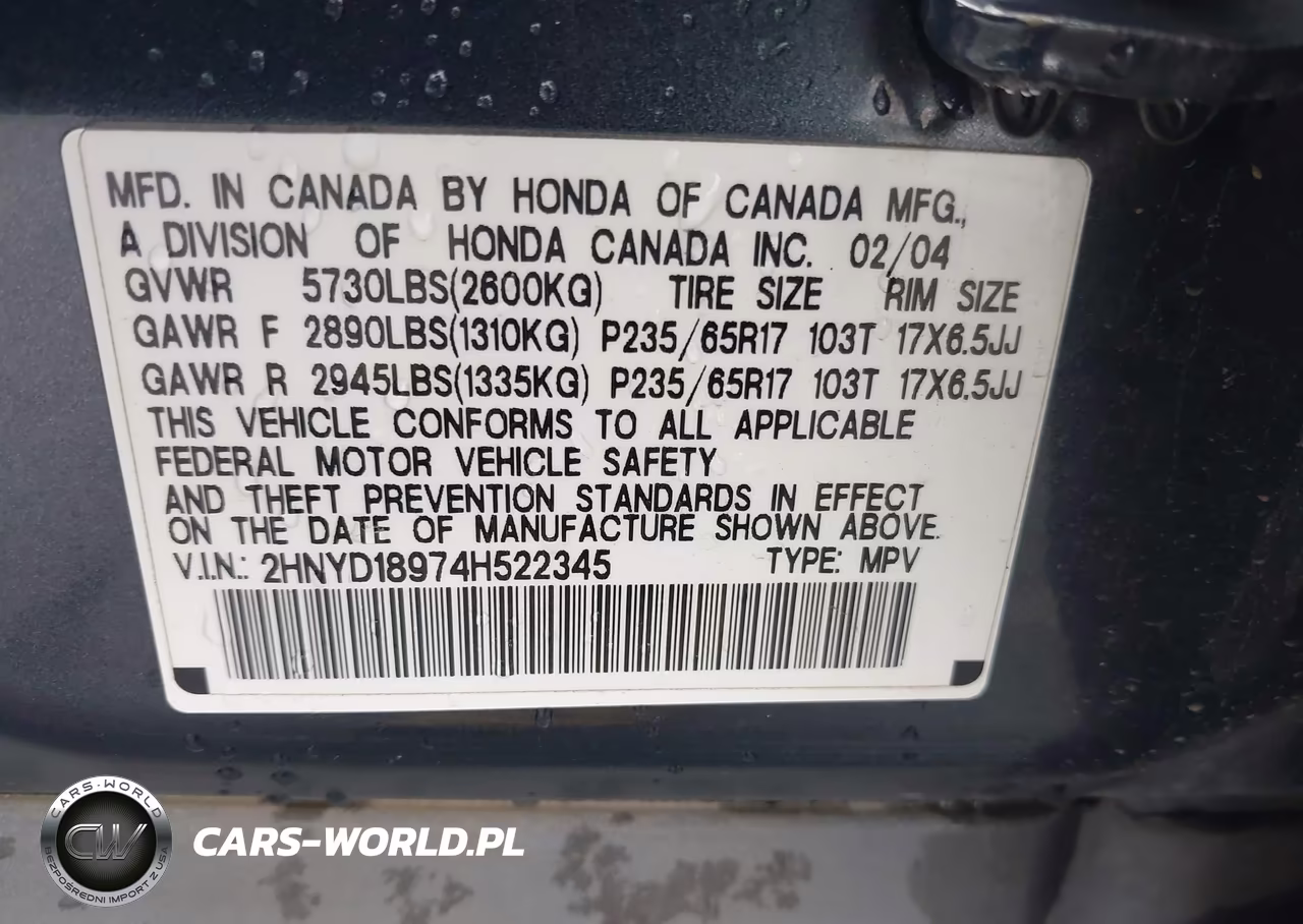 2004 Acura Mdx VIN:2HNYD18974H522345 - 9