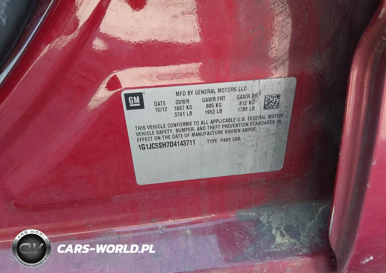 2013 Chevrolet Sonic Lt Auto VIN:1G1JC5SH7D4143711 - 9