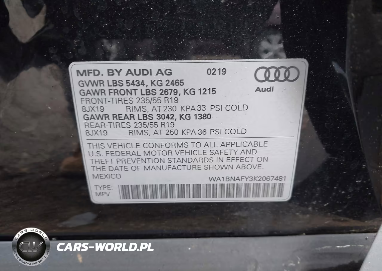 2019 Audi Q5 45 Premium VIN:WA1BNAFY3K2067481 - 9