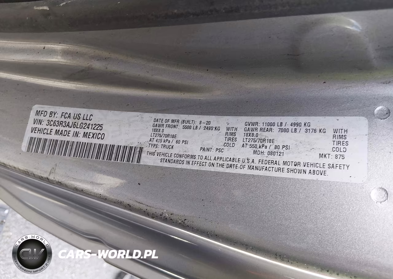 2020 Ram 3500 Tradesman 4X4 8' Box VIN:3C63R3AJ6LG241225 - 9