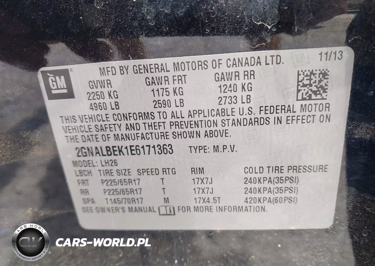 2014 Chevrolet Equinox 1Lt VIN:2GNALBEK1E6171363 - 9