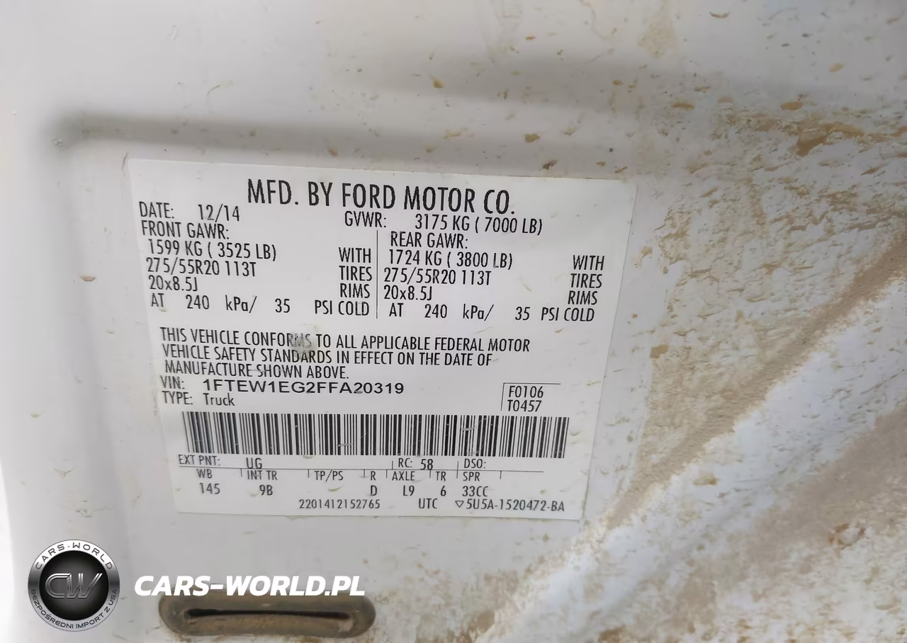 2015 Ford F-150 Platinum VIN:1FTEW1EG2FFA20319 - 9