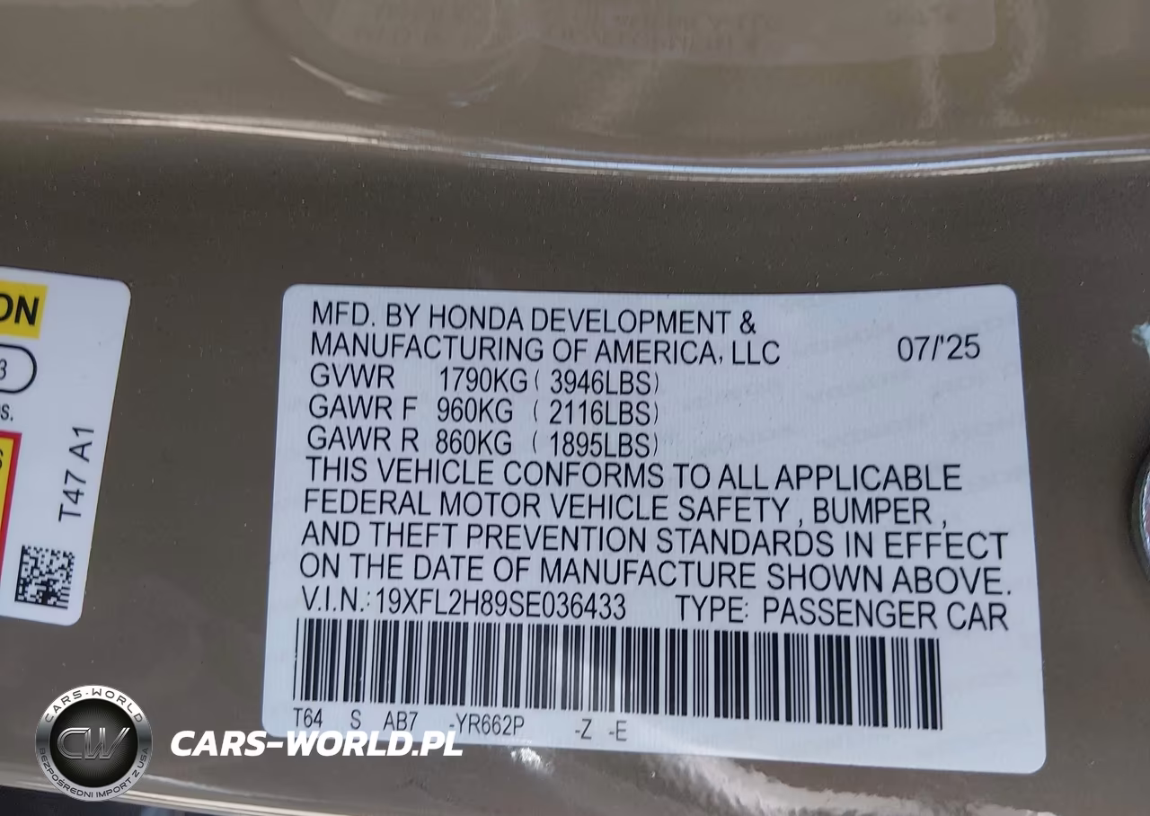 2025 Honda Civic Sedan Sport VIN:19XFL2H89SE036433 - 9