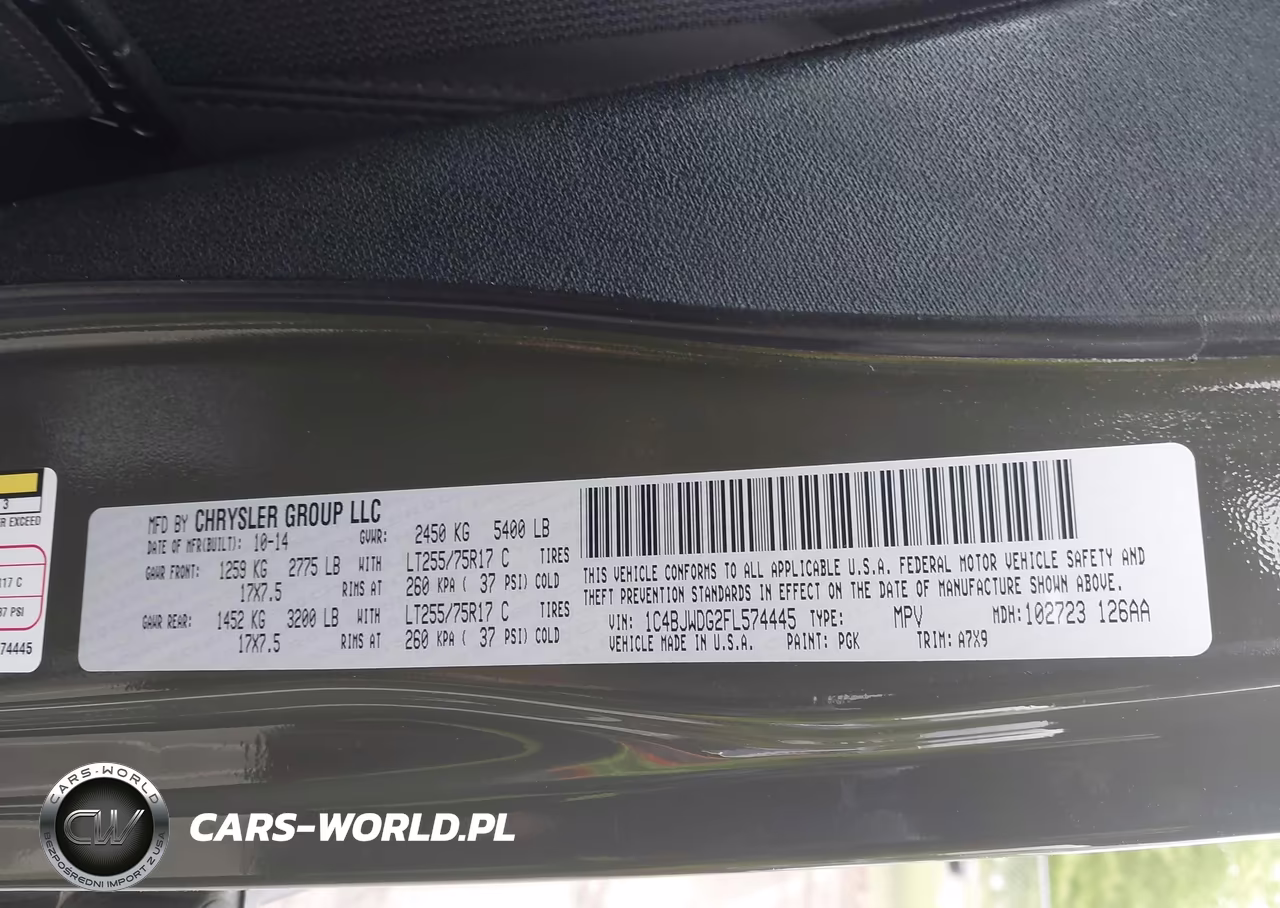 2015 Jeep Wrangler Unlimited Willys Wheeler VIN:1C4BJWDG2FL574445 - 9