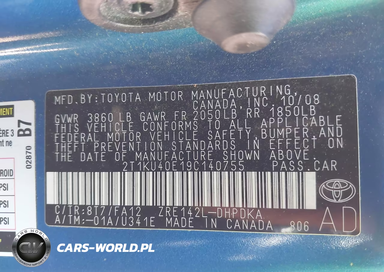 2009 Toyota Matrix VIN:2T1KU40E19C140755 - 9