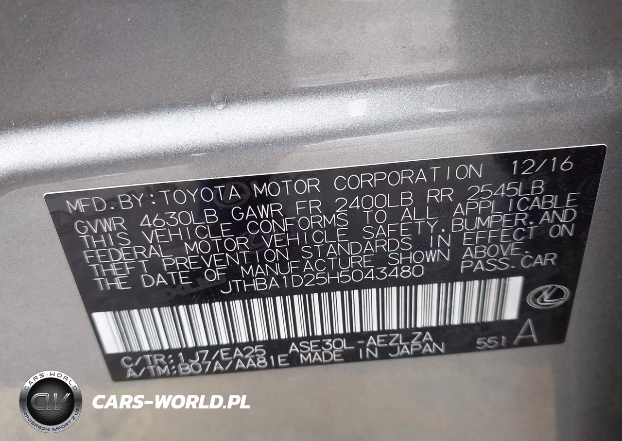 2017 Lexus Is 200T VIN:JTHBA1D25H5043480 - 9