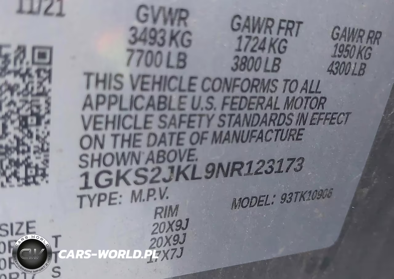 2022 GMC Yukon Xl 4Wd Denali VIN:1GKS2JKL9NR123173 - 9