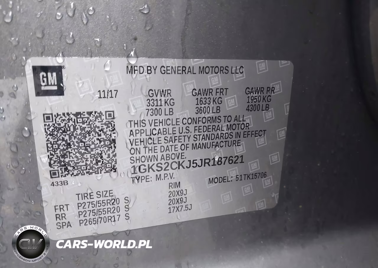2018 GMC Yukon Denali VIN:1GKS2CKJ5JR187621 - 9