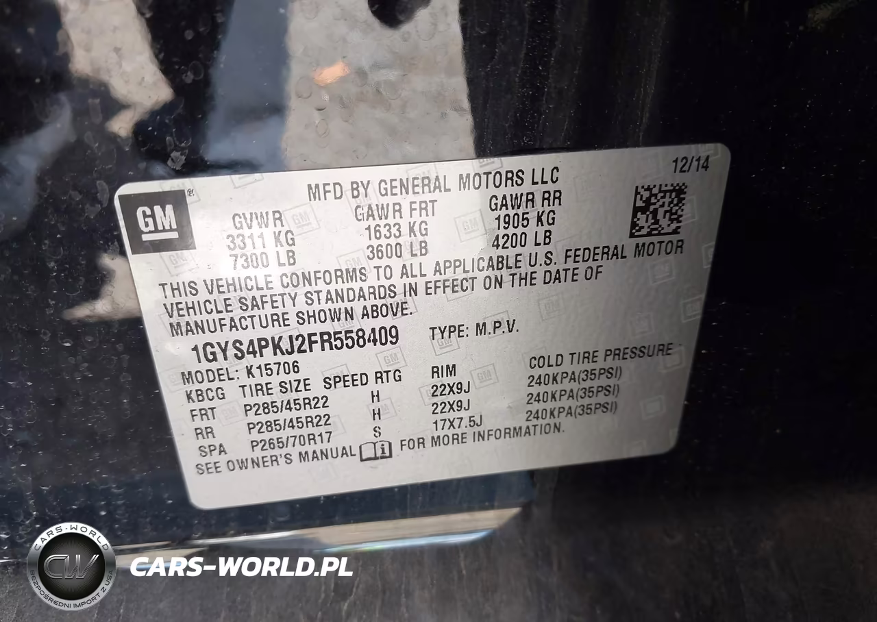 2015 Cadillac Escalade Platinum VIN:1GYS4PKJ2FR558409 - 9