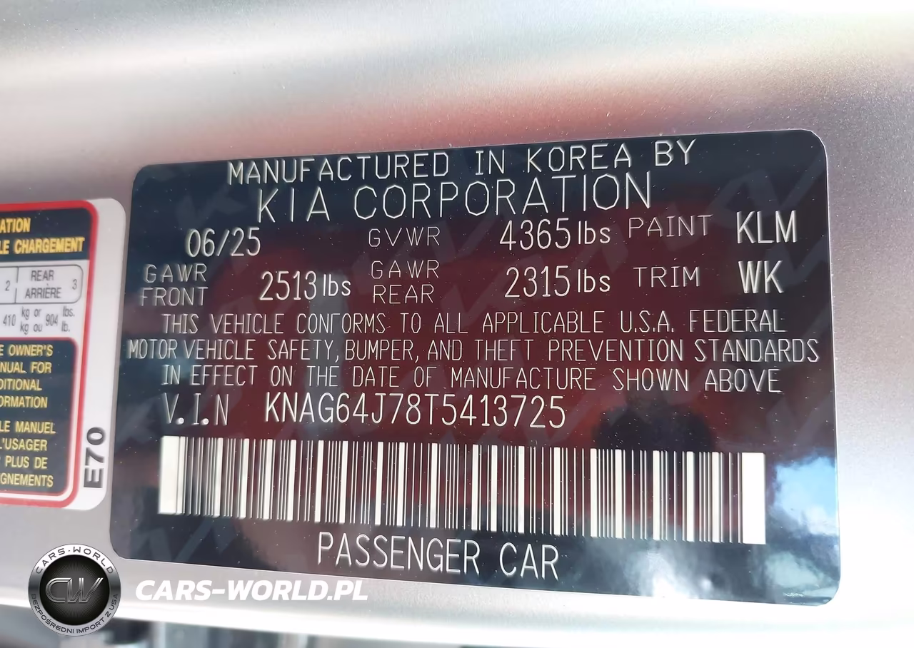 2026 Kia K5 Gt-Line Fwd VIN:KNAG64J78T5413725 - 9
