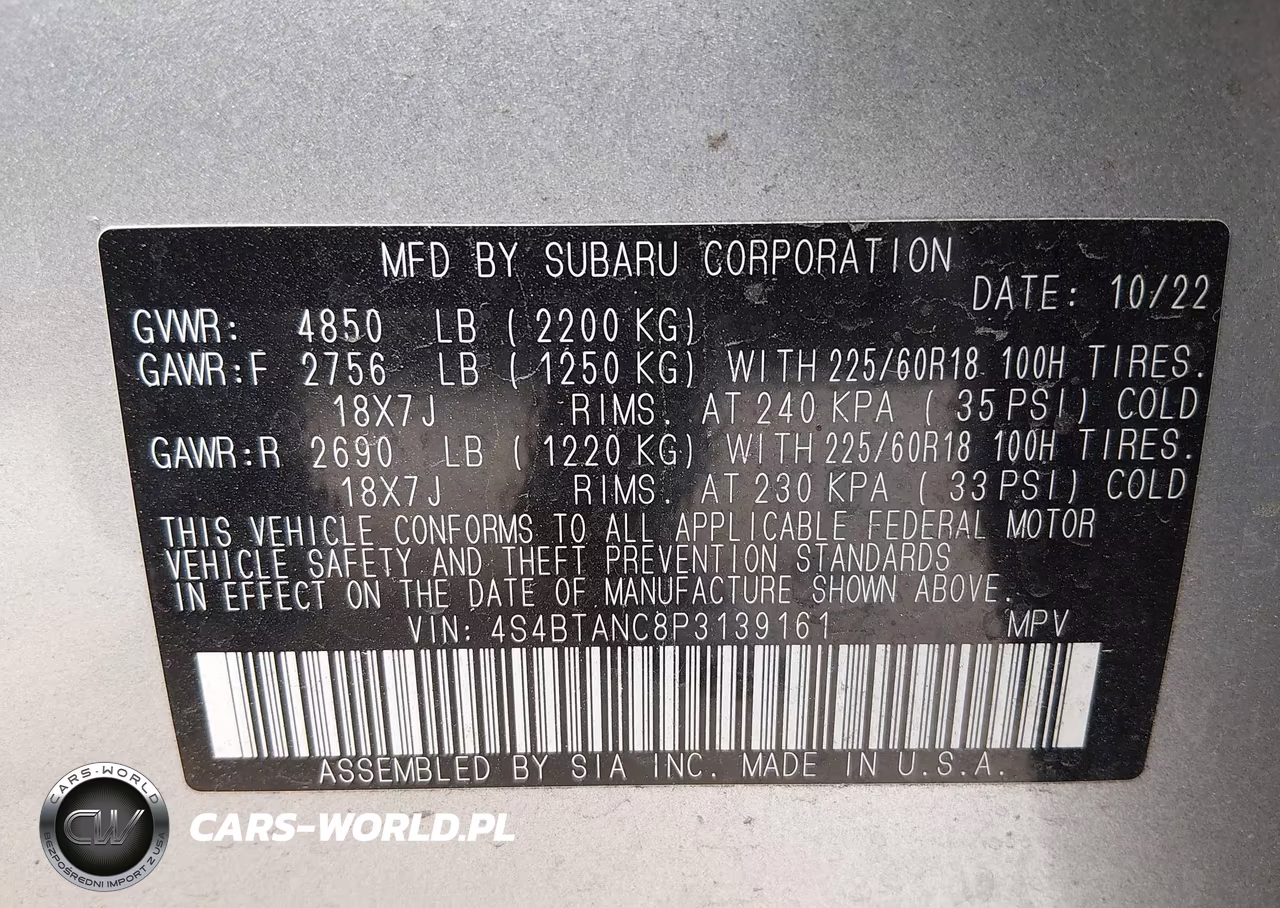 2023 Subaru Outback Limited VIN:4S4BTANC8P3139161 - 9