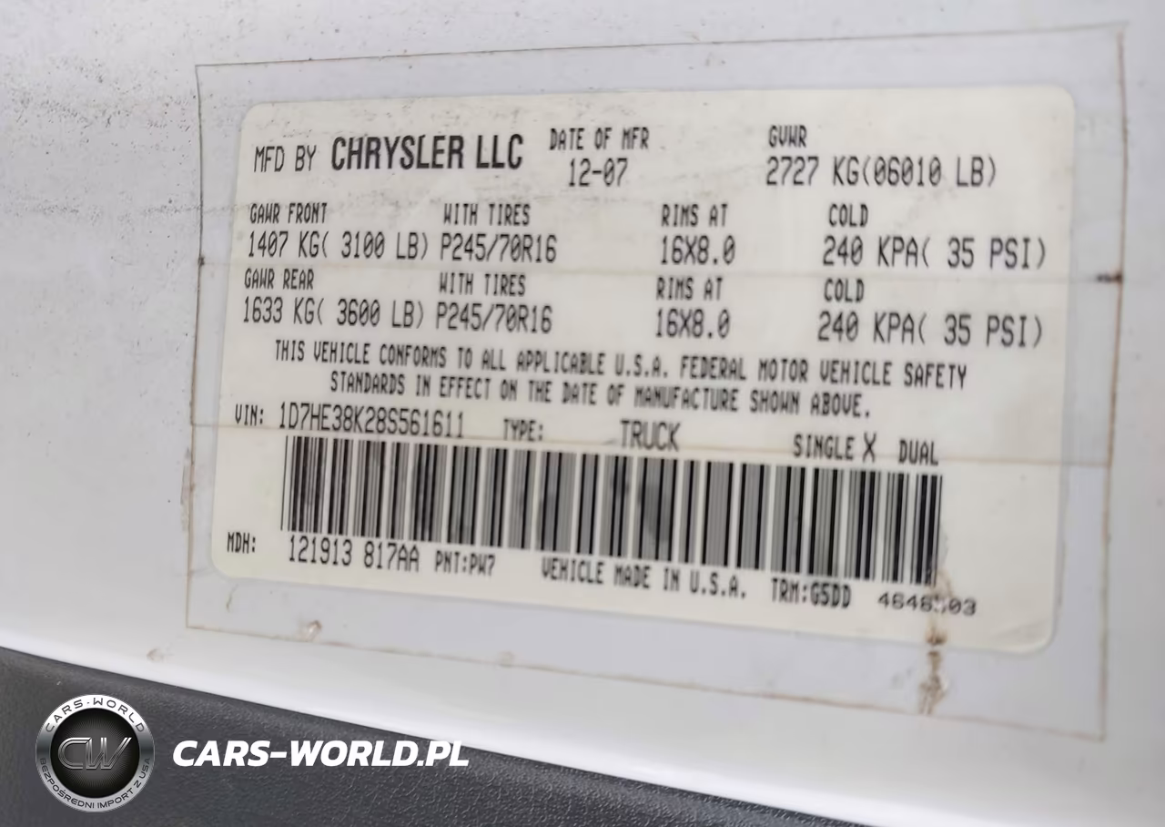 2008 Dodge Dakota Sxt-Bighorn-Lonestar VIN:1D7HE38K28S561611 - 9