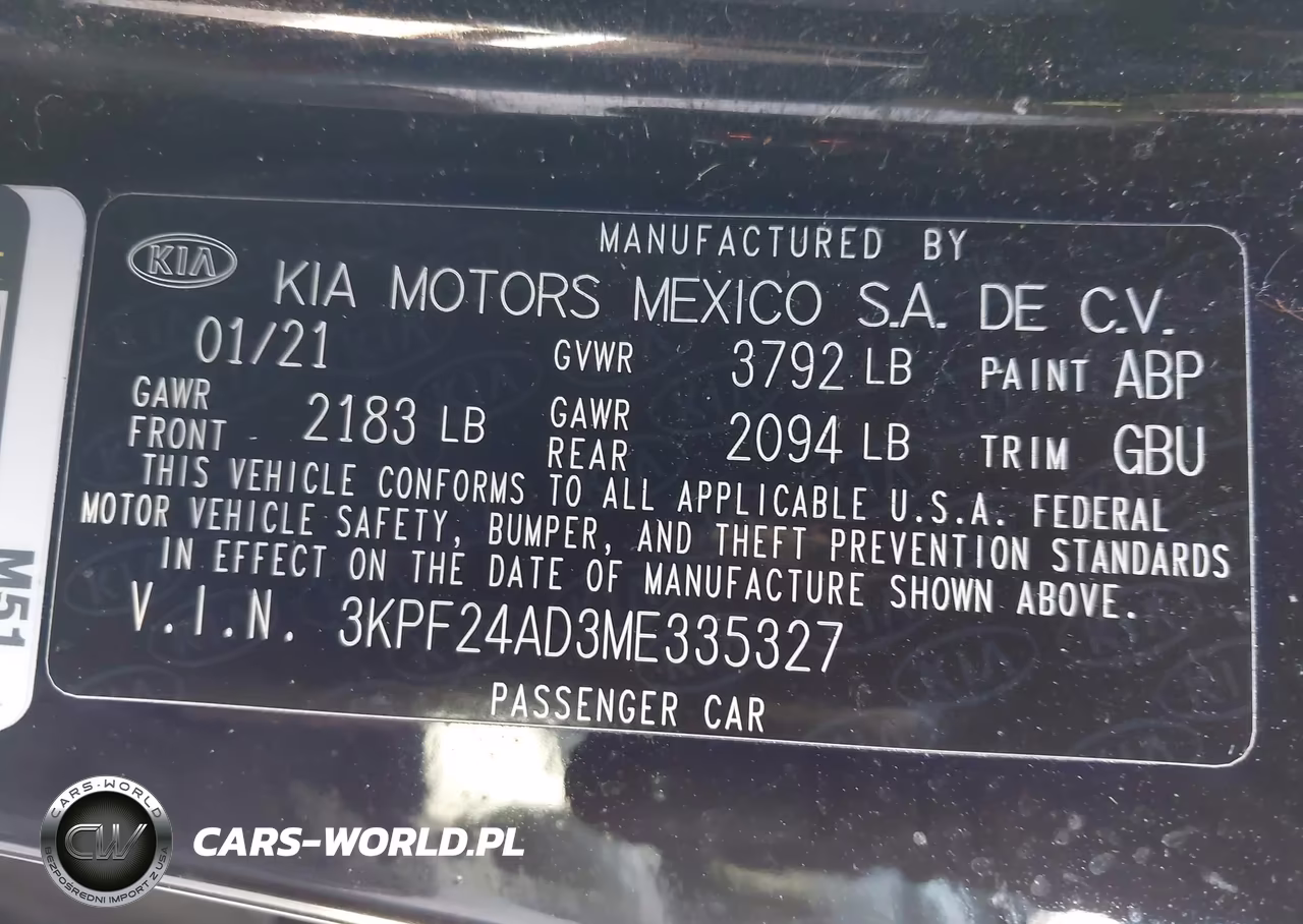 2021 Kia Forte Lxs VIN:3KPF24AD3ME335327 - 9