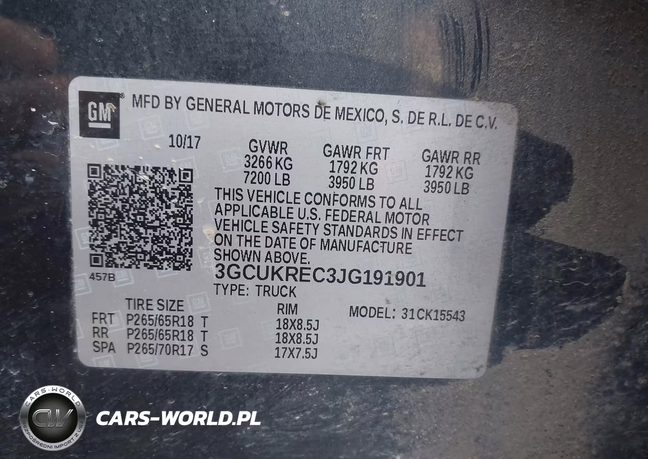 2018 Chevrolet Silverado 1500 2Lt VIN:3GCUKREC3JG191901 - 9
