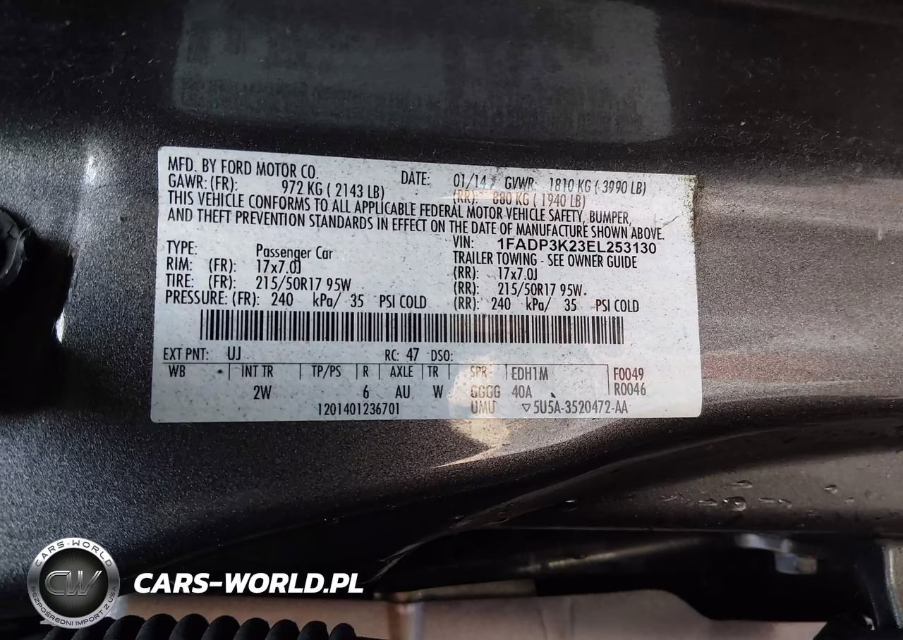 2014 Ford Focus Se VIN:1FADP3K23EL253130 - 9