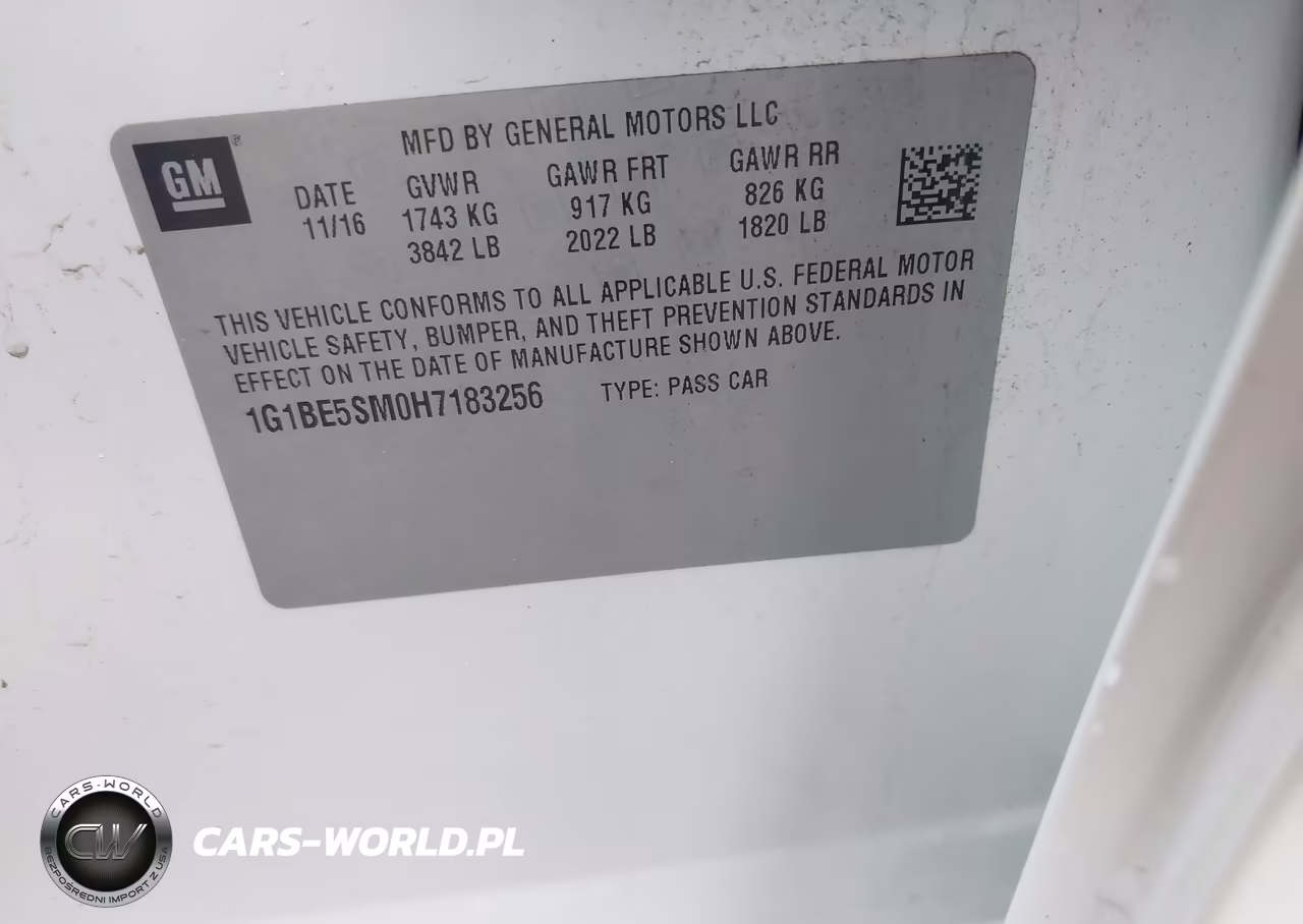 2017 Chevrolet Cruze Lt Auto VIN:1G1BE5SM0H7183256 - 9