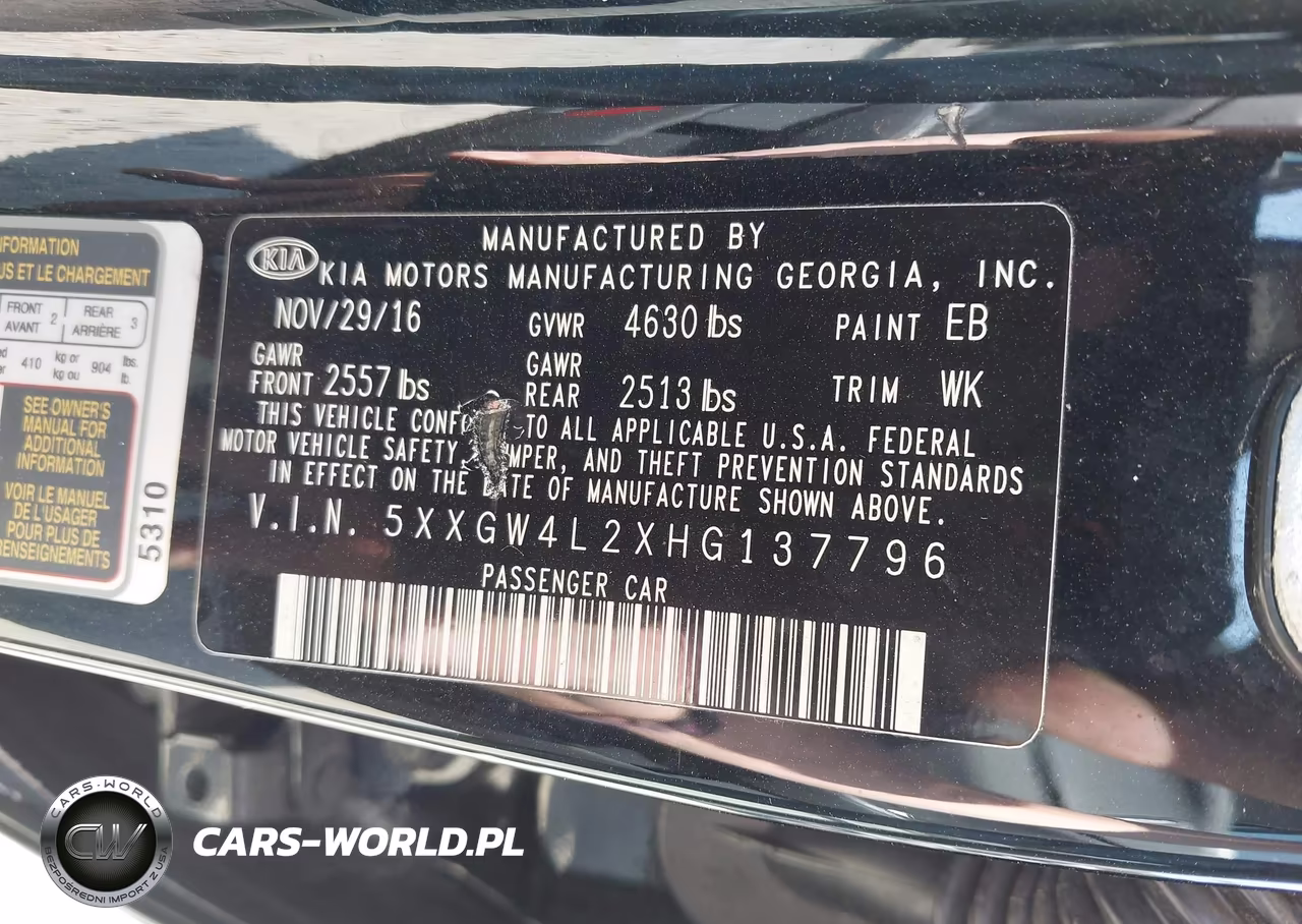 2017 Kia Optima Sx Turbo VIN:5XXGW4L2XHG137796 - 9