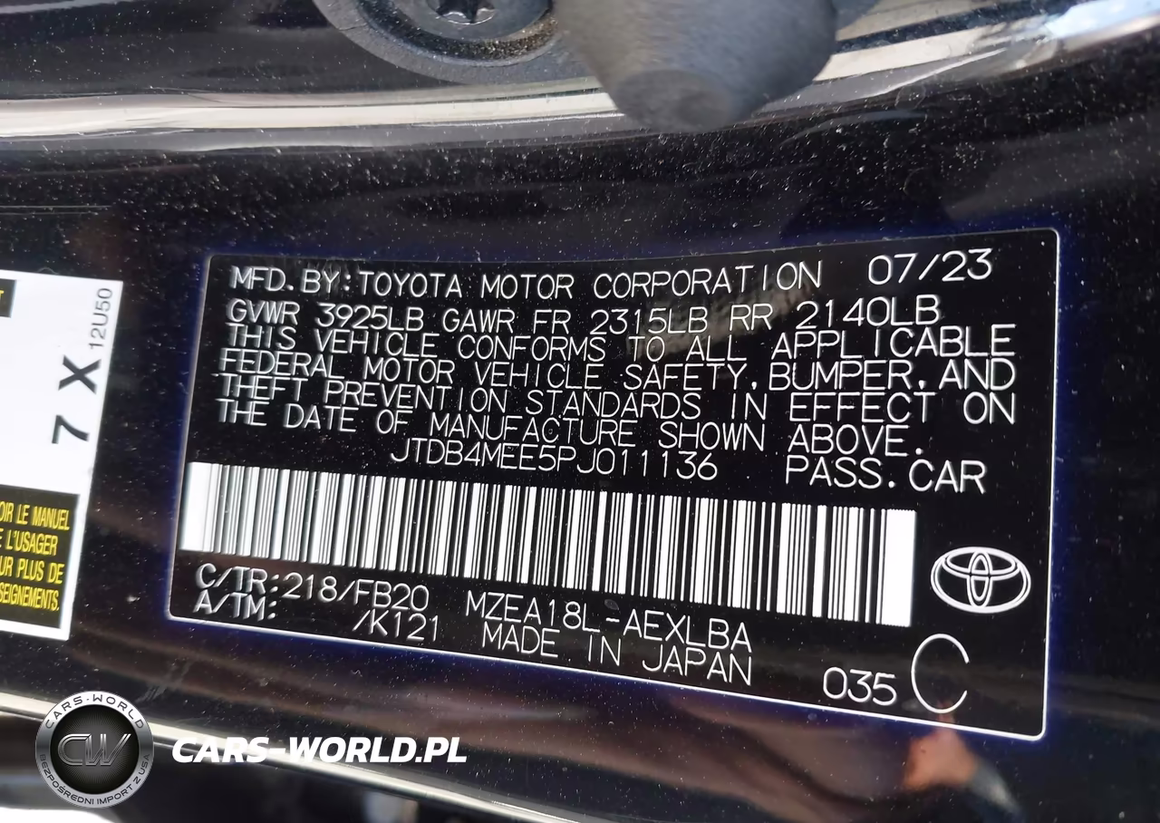 2023 Toyota Corolla Le VIN:JTDB4MEE5PJ011136 - 9