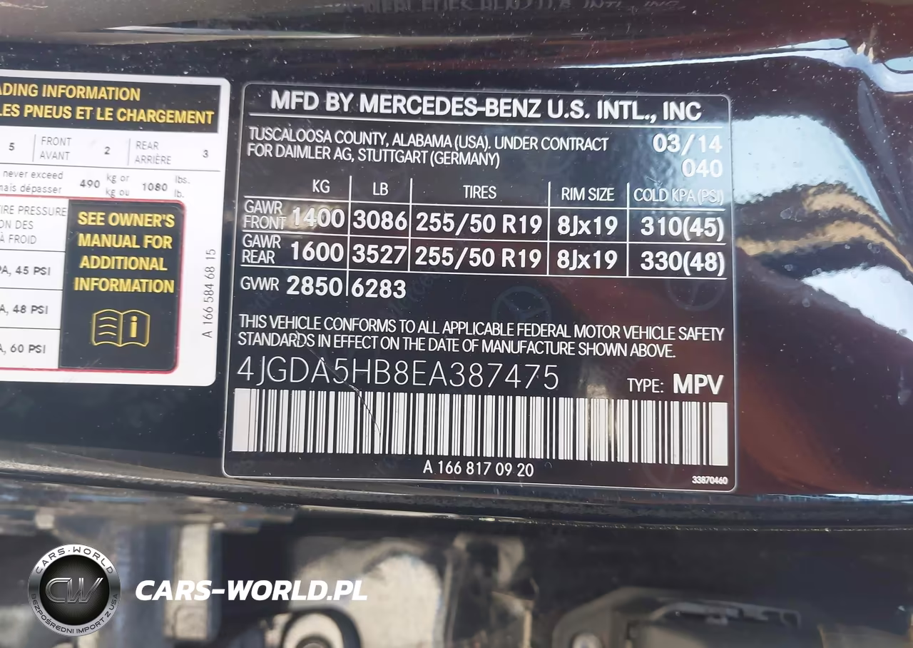 2014 Mercedes-Benz Ml 350 4Matic VIN:4JGDA5HB8EA387475 - 9