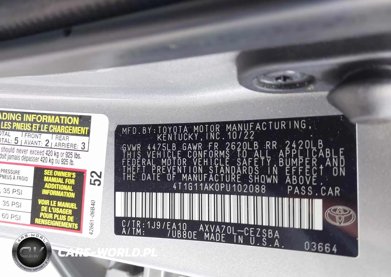 2023 Toyota Camry Se VIN:4T1G11AK0PU102088 - 9