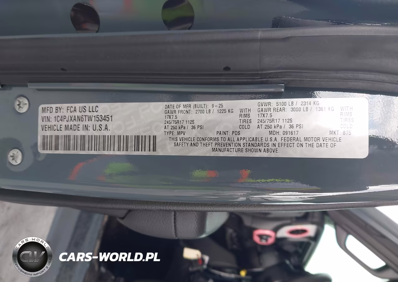 2026 Jeep Wrangler Sport VIN:1C4PJXAN6TW153451 - 9