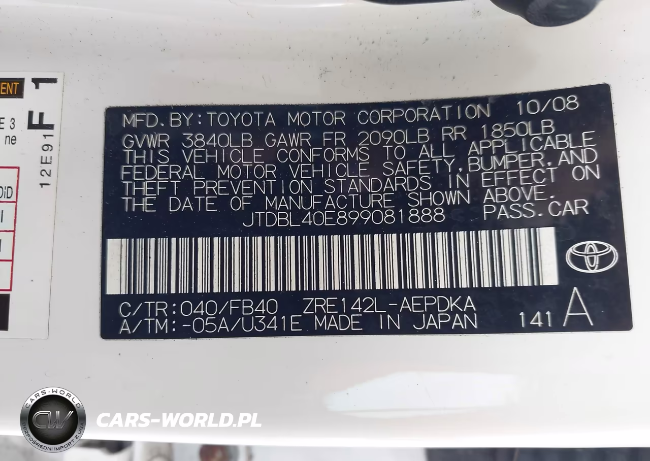 2009 Toyota Corolla Le VIN:JTDBL40E899081888 - 9